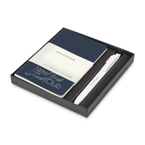 [102940-402] Moleskine® Pocket Cahier and GO Pen Gift Set - Sapphire Blue