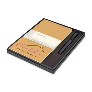 [102941-262] Moleskine® Large Cahier and GO Pen Gift Set - Kraft