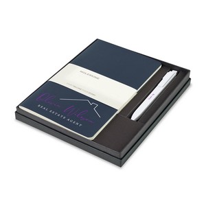 [102941-402] Moleskine® Large Cahier and GO Pen Gift Set - Sapphire Blue