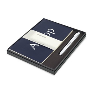 [102943-414] Moleskine® Large Volant and GO Pen Gift Set - Navy Blue