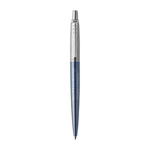Parker Jotter London Stainless Steel Ballpoint - Waterloo Blue - Chrome Trim
