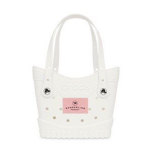 [103009-Q39] Crocs™ Classic Small Tote - White - Powder Pink