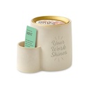 Modern Sprout Ember Earth Candle + Planter - Stone- Pollination