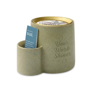 Modern Sprout Ember Earth Candle + Planter - Pebble- Photosynthesis