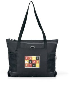[1100] Select Zippered Tote - Black