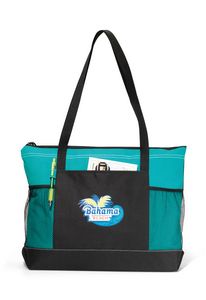 [1109] Select Zippered Tote - Turquoise