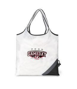 Latitudes Foldaway Shopper - White-Black