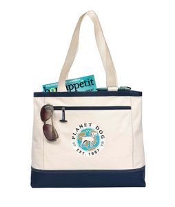 [1511] Utility Tote - Natural-Navy