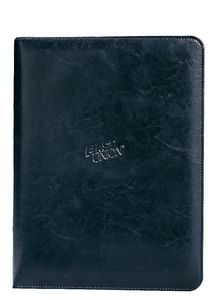 [2715] Executive Vintage Leather Writing Pad - Black