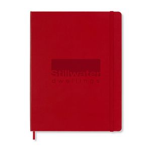 [40501] Moleskine® Hard Cover Ruled X-Large Notebook - Scarlet Red