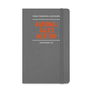 [49060] Moleskine® Hard Cover Ruled Large Notebook - Slate Grey