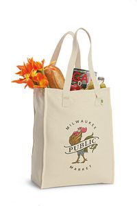 Recycled Cotton Market Tote Bag - AWARE™ - Natural