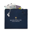 Avery Large Cotton Zippered Pouch - Navy