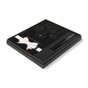 [102661-001] Moleskine® Hard Cover Holiday Notebook and Kaweco Pen Gift Set - Black