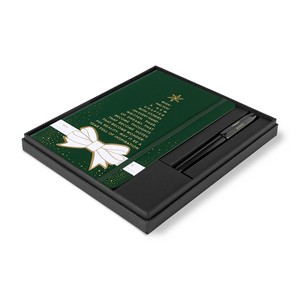 [102661-304] Moleskine® Hard Cover Holiday Notebook and Kaweco Pen Gift Set - Myrtle Green