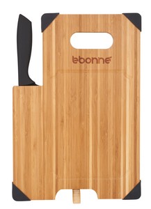 [1031-49] Bamboo Cutting Board with Knife
