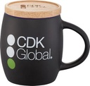 15 Oz. Hearth Ceramic Mug with Wood Lid/Coaster