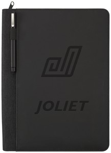 [0911-01] Vienna Heathered Zippered Padfolio with FSC® Mix Paper