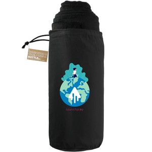 [1081-57] 100% Recycled PET Fleece Blanket with rPET Pouch