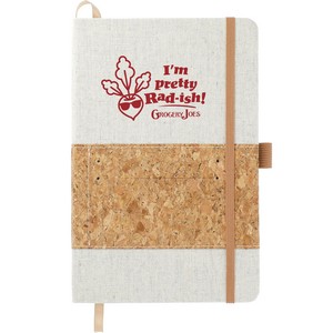 [SM-3646] 5.5'' x 8.5'' FSC® Mix Recycled Cotton Cork Notebook