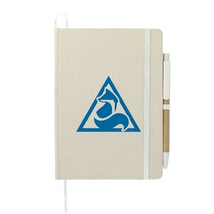 [SM-5273] 5'' x 7'' Organic Cotton Bound Notebook w/Pen