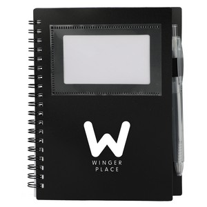 [SM-5281] 5'' x 7'' FSC® Recycled Star Spiral Notebook with Pen
