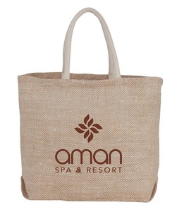 [SM-5823] Herringbone Jute Tote