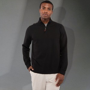 [18312] Men's HUDSON Eco Knit Quarter Zip Ribbed Sweater