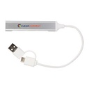Recycled Aluminum 4-Port USB-A and C Hub