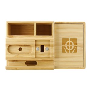 [7143-22] Bamboo Fast Wireless Charging Dock Station
