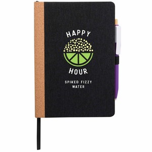 [SM-5313] 5.5'' x 8.5'' Recycled PET and Cork Bound Journal