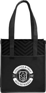 [SM-5991] Printed Chevron Non-Woven Shopper Tote