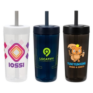 [DTM-HA26] Havana 22 oz Recycled Polypropylene Tumbler with Silicone Straw
