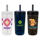 Havana 22 oz Recycled Polypropylene Tumbler with Silicone Straw