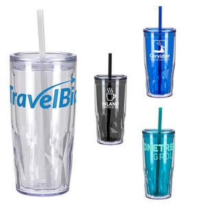[DTM-LS26] Luster 16 oz 2-in-1 Recycled Acrylic Straw Tumbler