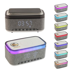 [EAC-SU25] Sunset 20W Stereo Speaker with White Noise, Clock, Radio, and 15W Wireless