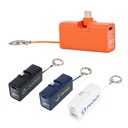 Bijou 1200mAh UL Listed Power Bank with USB-C Tip & Keyring