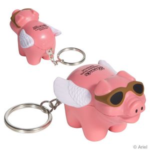 [LKC-FP15] Flying Pig Stress Reliever Key Chain