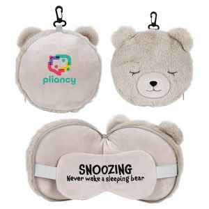[PAL-BR24] Comfort Pals™ Bear 2-in-1 Pillow Sleep Mask
