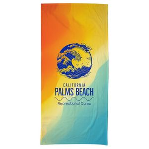 [WAA-BT31] Silk Touch Beach Blanket/Towel 30" x 60" 360GSM Poly/Cotton - Full Color
