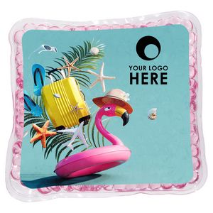 [WHF-PF24] Pink Flamingo Tube Square Aqua Pearls™ Hot/Cold Pack