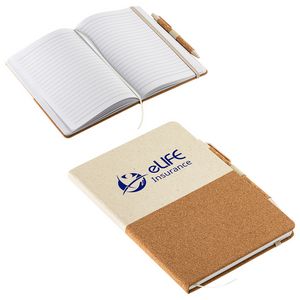 [WOF-GF24] GrassField Cork Recycled Journal with Pen