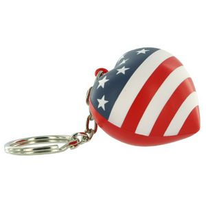 [LKC-PH97] Patriotic Valentine Heart Stress Reliever Key Chain