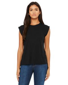 BELLA+CANVAS® Women's Flowy Rolled Cuffs Muscle Tee