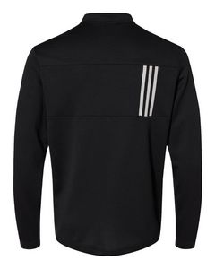 [A482] Adidas® - 3-Stripes Double Knit Quarter-Zip Pullover