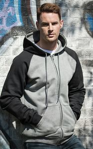 [KF4048] King Fashion Fleece Raglan Hooded Full-Zip Sweatshirt