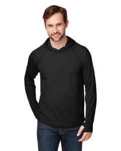 North End® Unisex JAQ Stretch Performance Hooded Long Sleeve T-Shirt