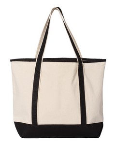 Q-Tees® 34.6L Large Canvas Deluxe Tote