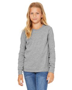 [3501YCV] BELLA+CANVAS® Youth Heather CVC Long-Sleeve T-Shirt