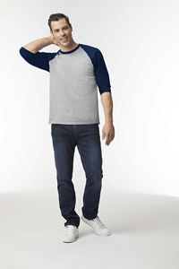 GILDAN® Heavy Cotton™ Unisex Raglan Three-Quarter Sleeve T-Shirt